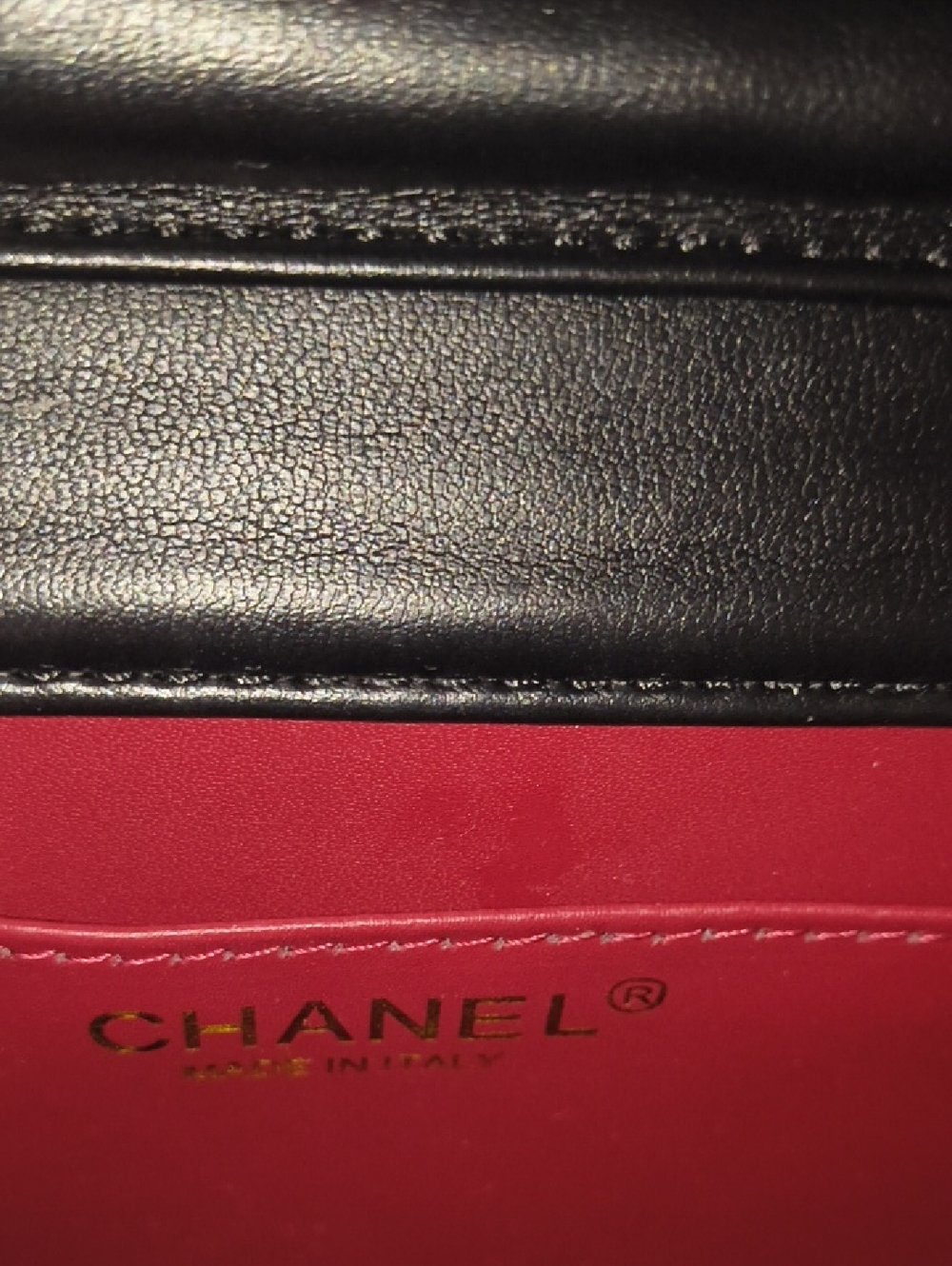 Authentic CHANEL Small  Black Quilted Leather Crossbody Baggett with Gold Chain - Picture 11 of 11